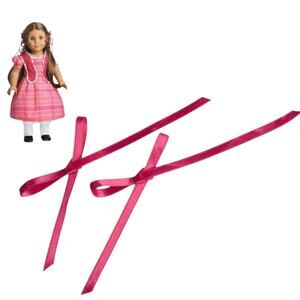 American Girl Marie Grace Hair Ribbons Set 2 Pink Doll Meet Outfit Accessories